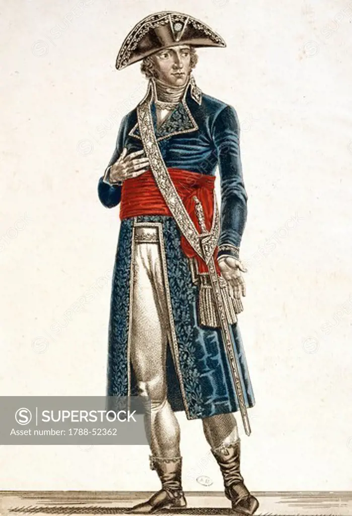 Prefect's costume. France, First Empire-Napoleonic era, 19th century.