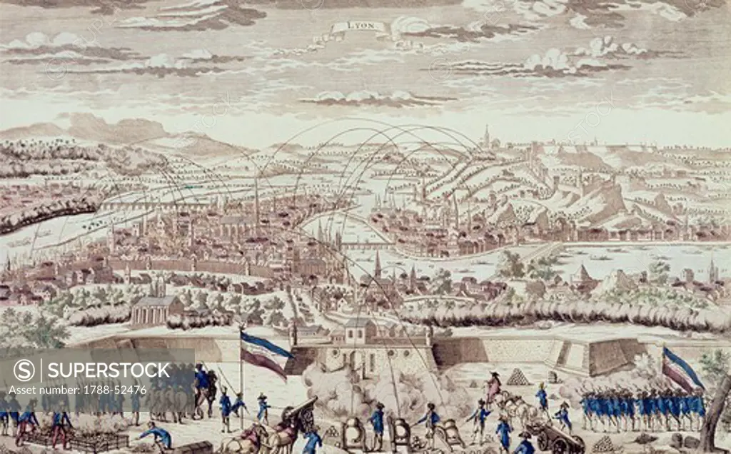 Siege of Lyon, 1793. French Revolution, France, 18th century.