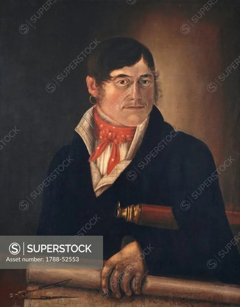 Portrait of Captain Andrea Holm of Flensburg, by an unknown 19th century Danish artist.