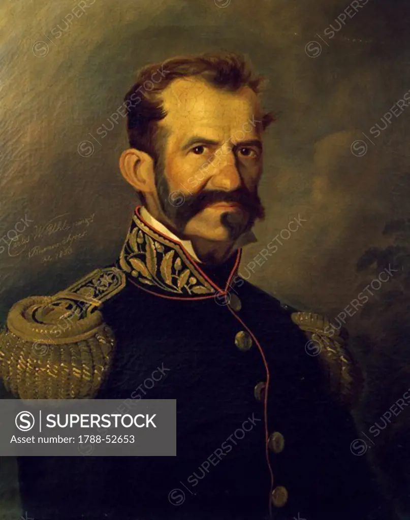 Portrait of General Gregorio de Lamadrid, Argentine military officer. Argentina, 19th century.