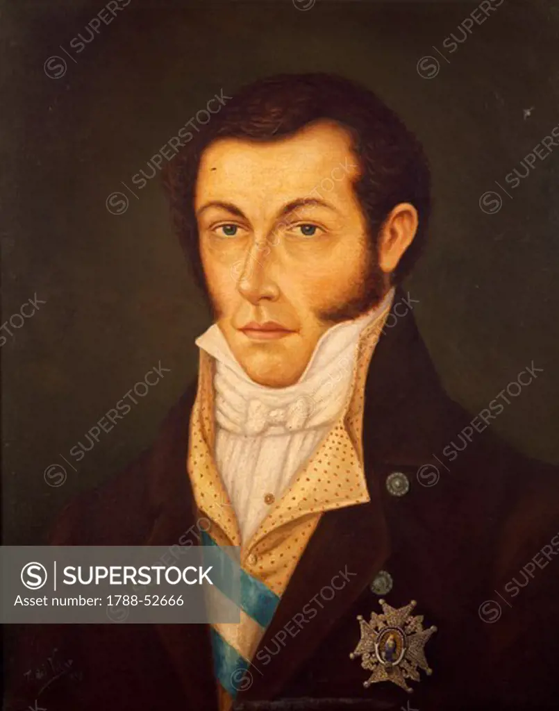 Juan Martin de Pueyrredon (1776-1850), Commander of the Hussars during the British invasion of Buenos Aires in 1806. Argentina, 19th century.