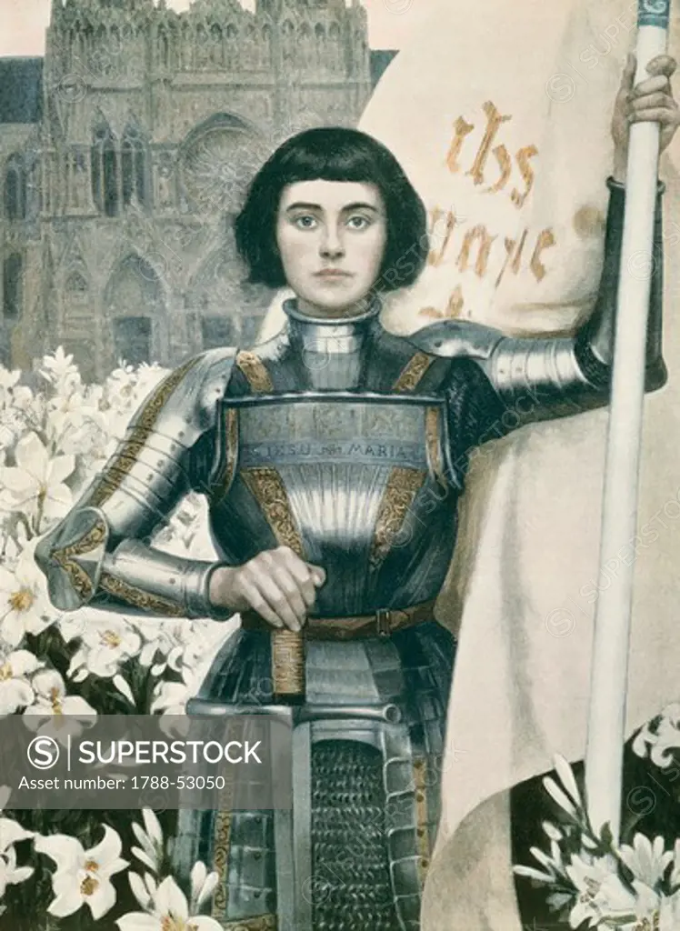 Joan of Arc (1412-1431), engraving from Figaro Illustre magazine, 1903.