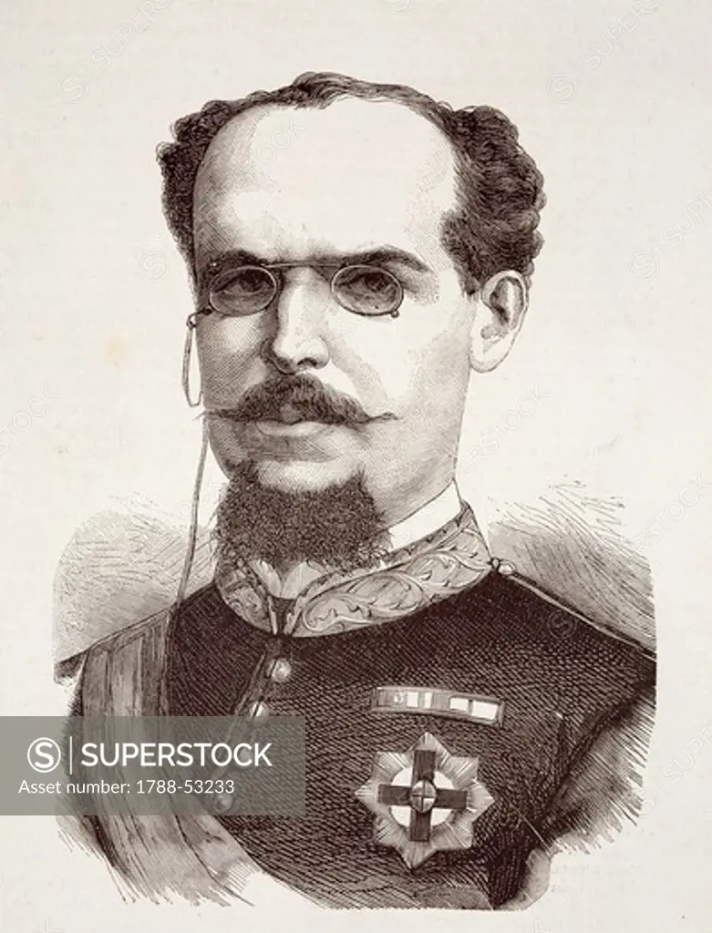 General Manuel Pavia, from the Universal Illustration, January 25, 1874. Spain, 19th century.