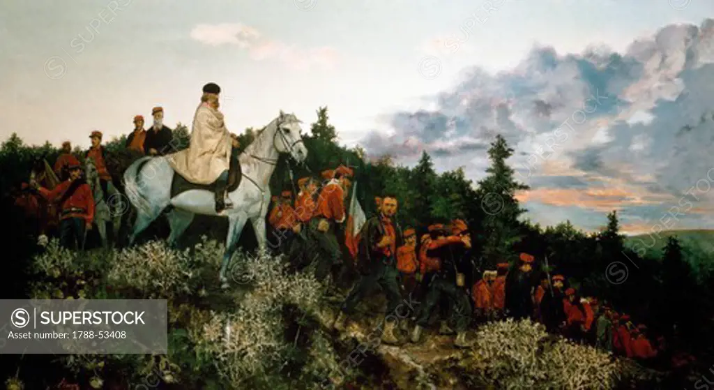 Giuseppe Garibaldi in Mentana, November 3, 1867. Italian Unification (Risorgimento), Italy, 19th century.