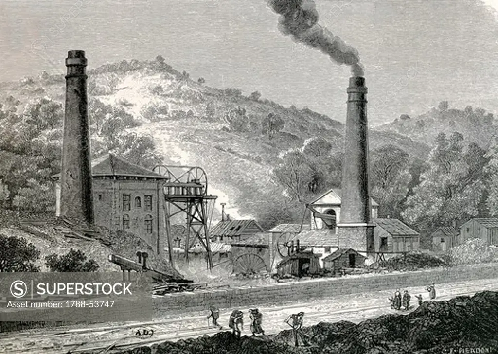 The Glyn-pit mine near Pontypool. England, 19th century.