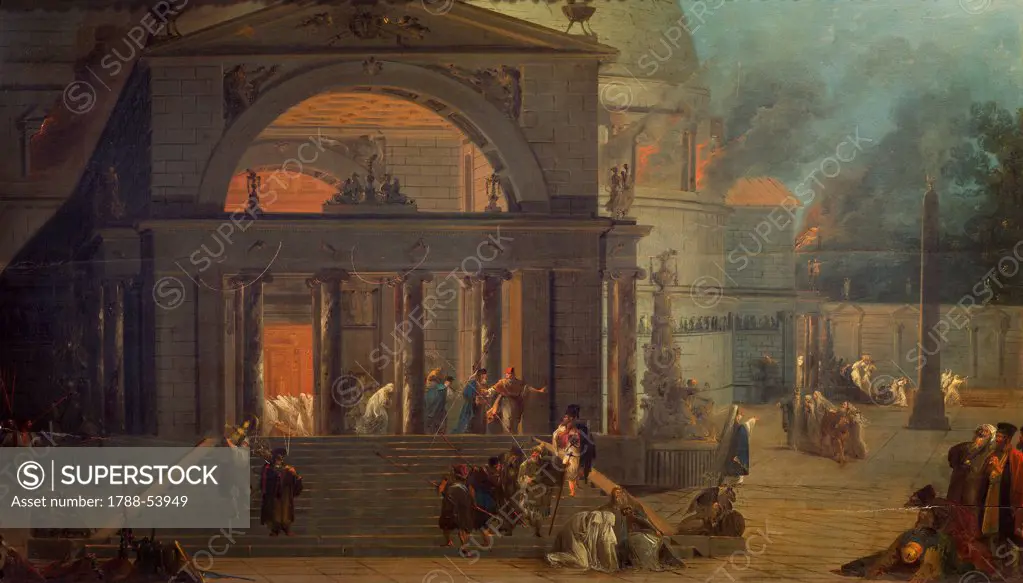 Burning of Diana's temple at Ephesus, July 21, 356 BC. Achaemenid Empire, Turkey, 4th century BC.