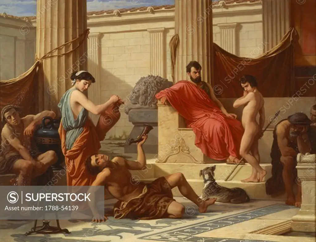 Education in Sparta, 1889, by Luigi Mussini (1813-1888), oil on canvas.