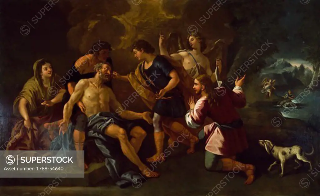 Painting by Luca Giordano (1632-1705) preserved in Alvito Town Hall, Lazio. Italy, 17th century.