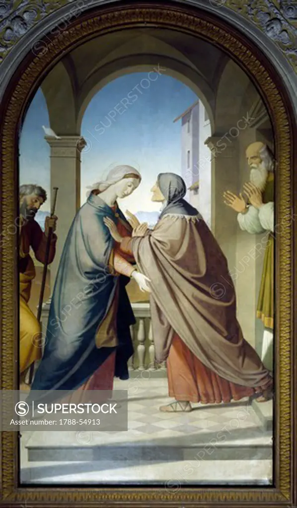 Visitation, 1867, by Friedrich Overbeck, Shrine of the Madonna della Stella, Montefalco, Umbria. Italy, 19th century.