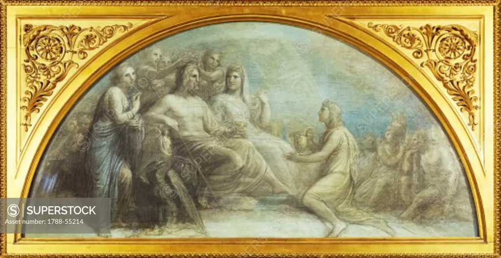 The Olympus, by Andrea Appiani (1754-1817), Royal Villa, Milan. Italy, 18th century.