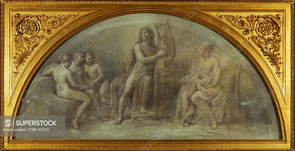 Parnassus, by Andrea Appiani (1754-1817), Royal Villa, Milan. Italy, 18th century.