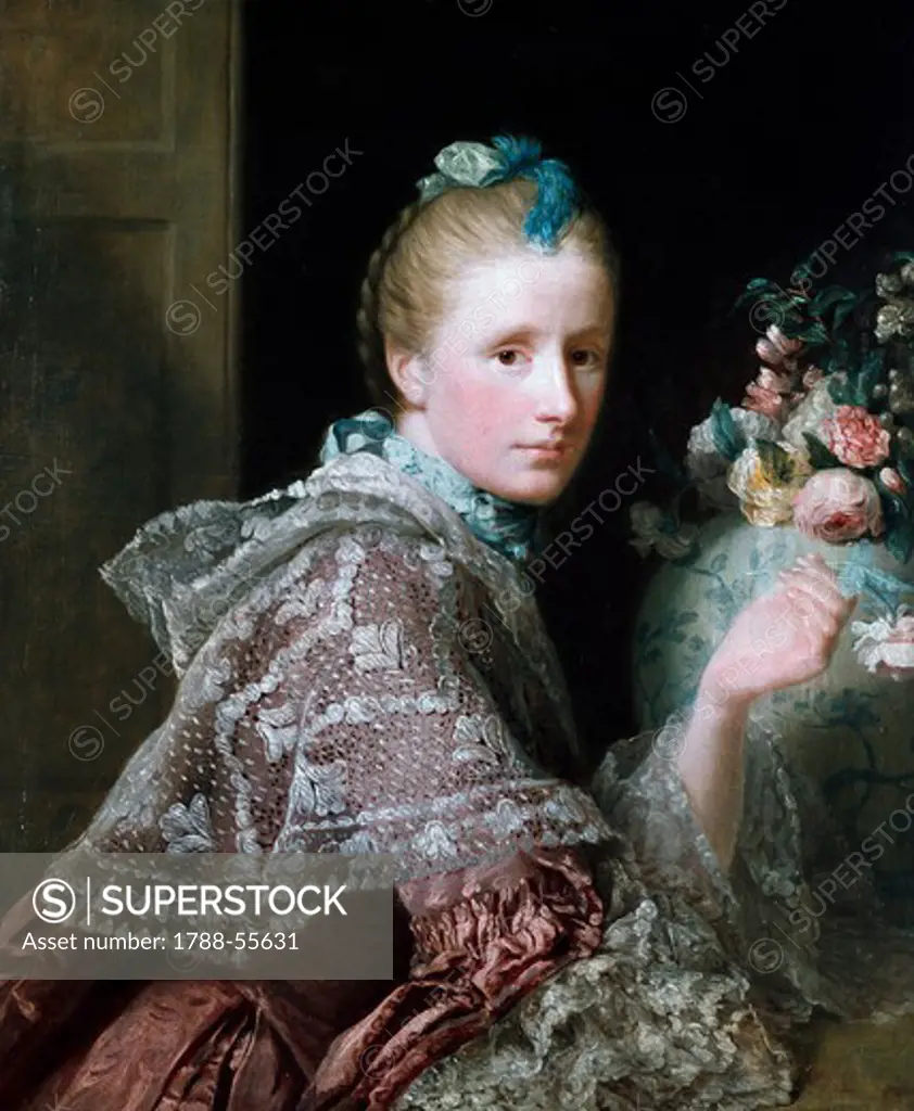 The artist's wife, by Allan Ramsay (1713-1784), oil on canvas, 76x64 cm.