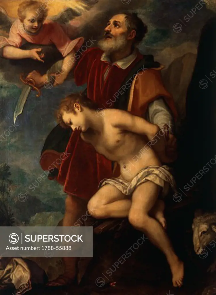 The sacrifice of Abraham, by Ludovico Cardi known as il Cigoli (1559-1613), oil on canvas, 200x145 cm.