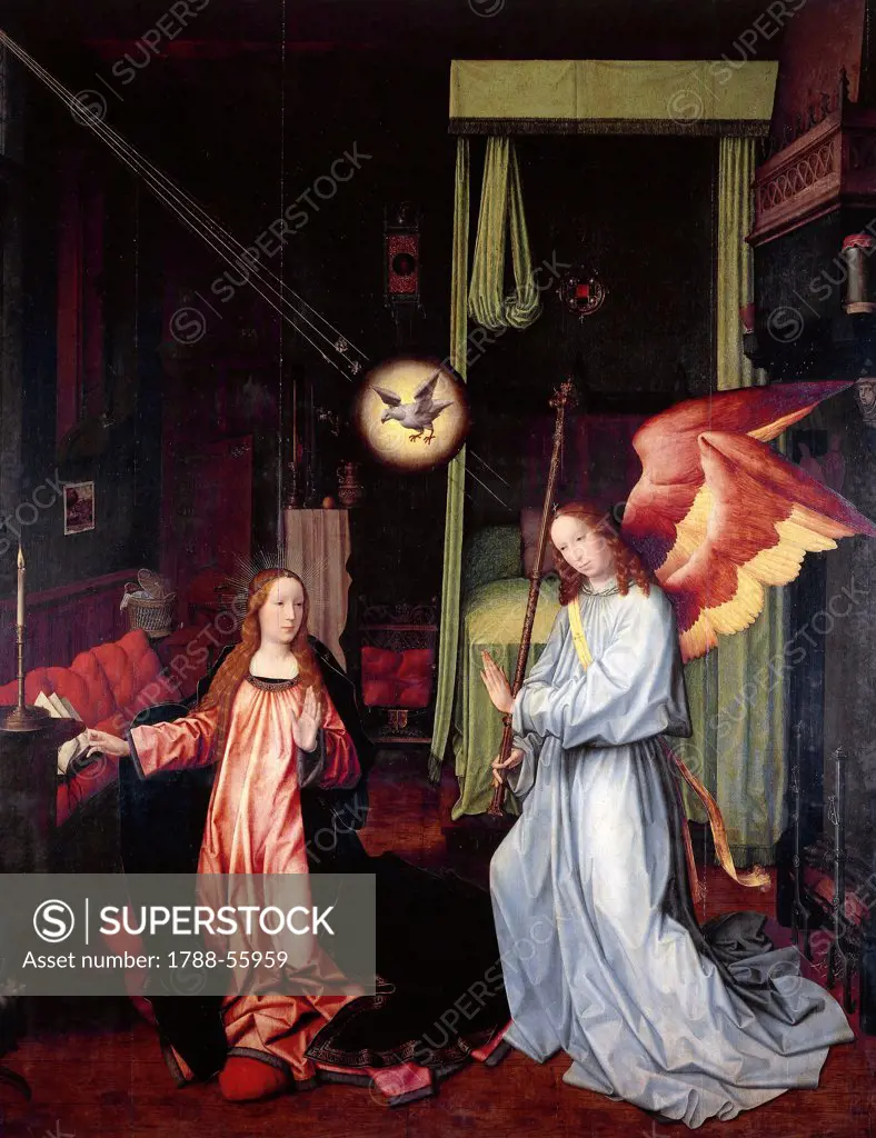 The Annunciation, by Jan Provost (1465-1529), painted on board, 300x200 cm.