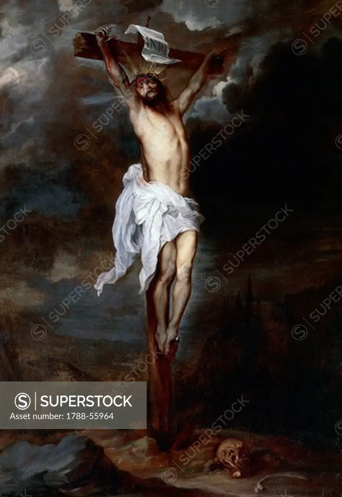 Crucifixion, ca 1621-1625, by Anton van Dyck (1599-1641), oil on canvas, 123x92 cm.