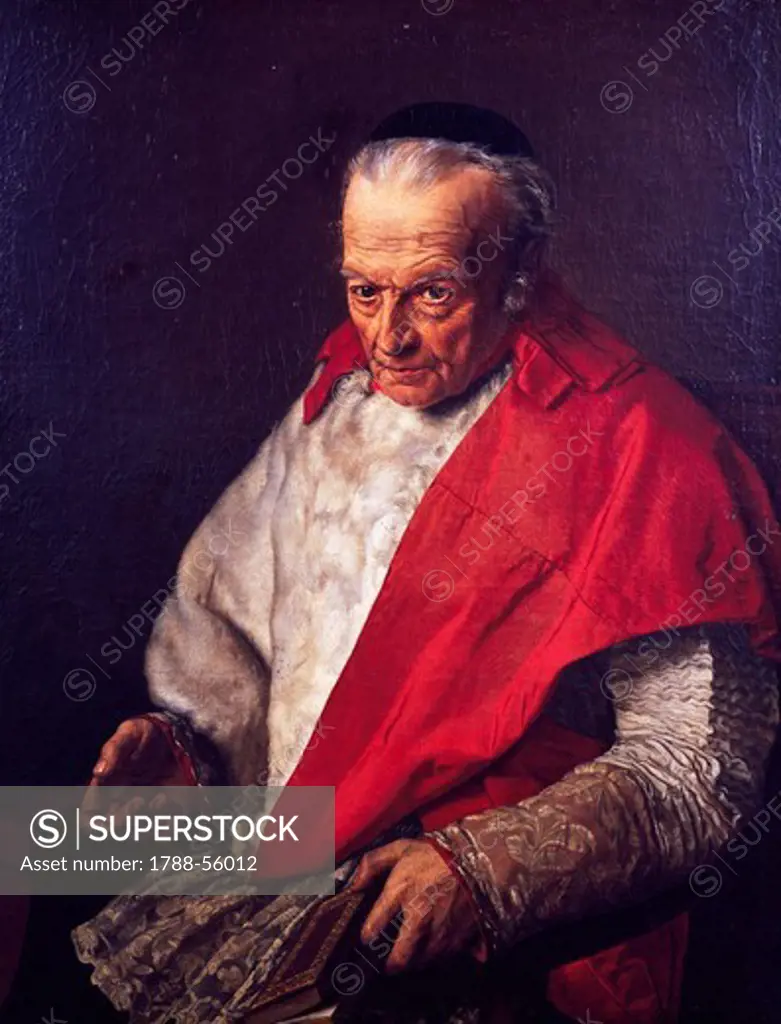 Portrait of Canon Nicola Giordano, by Gaetano Forte (1790-1871), painting.