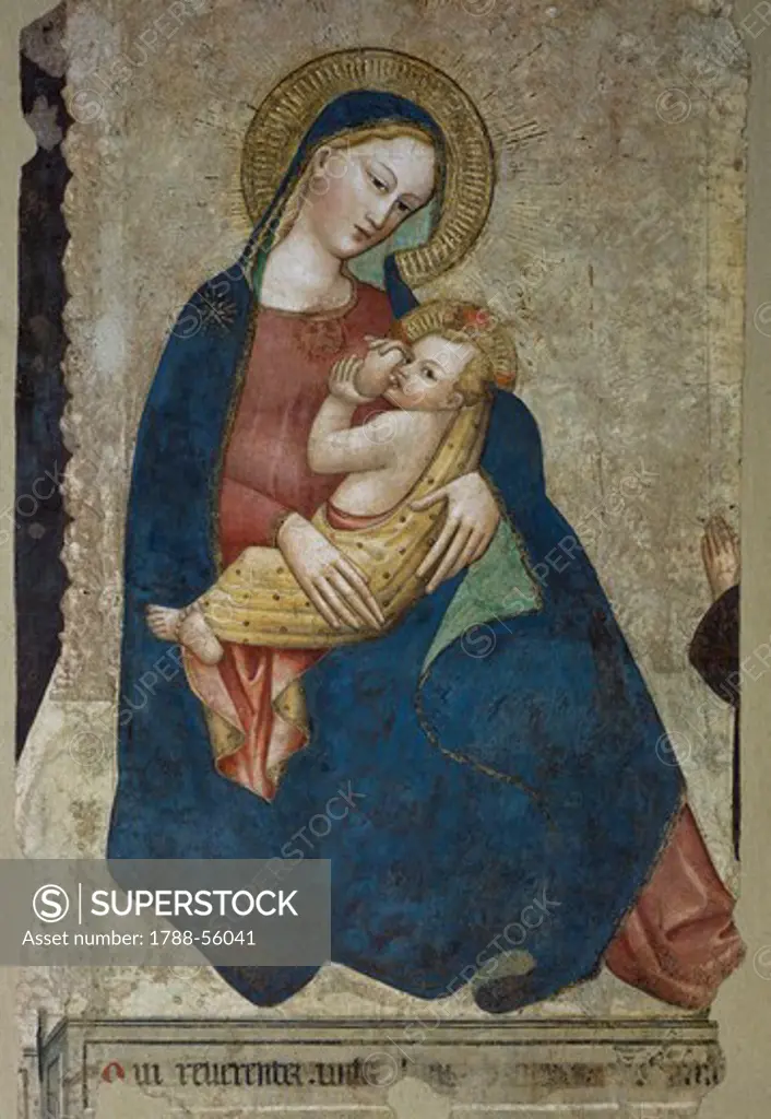 Virgin and Child, by an unknown 14th century artist, Church of St Bartolomeo in Pantano, Pistoia, Italy.