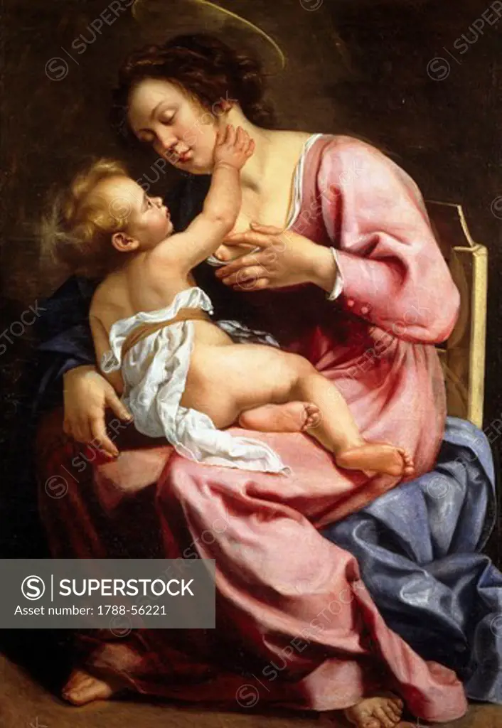 Madonna nursing the Child, 1610, by Artemisia Gentileschi (1593-1653), oil on canvas.