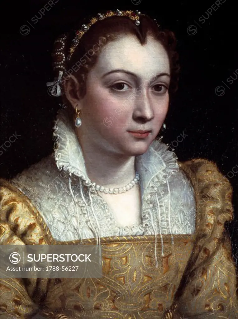 Portrait of a young lady, by Sofonisba Anguissola (ca 1532-1625), oil on canvas, 49x37 cm.