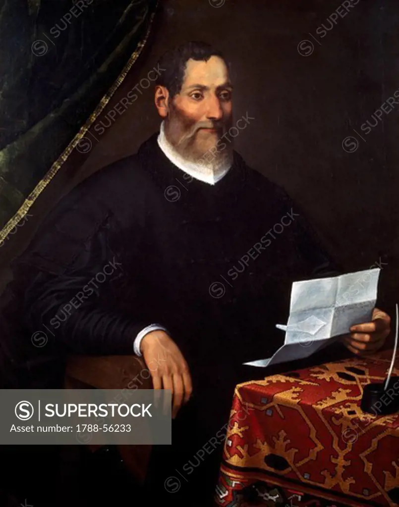 Portrait of a man, 16th century painting attributed to Jacopino del Conte (1510-1598).