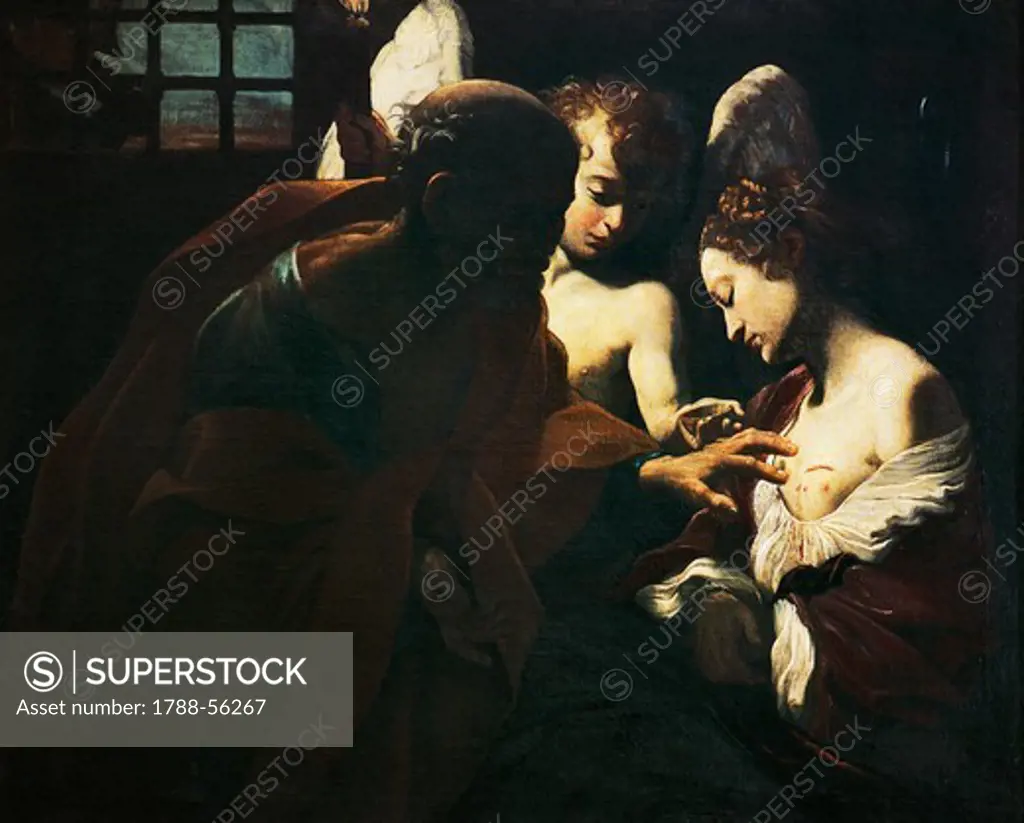 St Peter healing St Agatha, by Giovanni Lanfranco (1582-1647), oil on canvas, 93x114 cm.