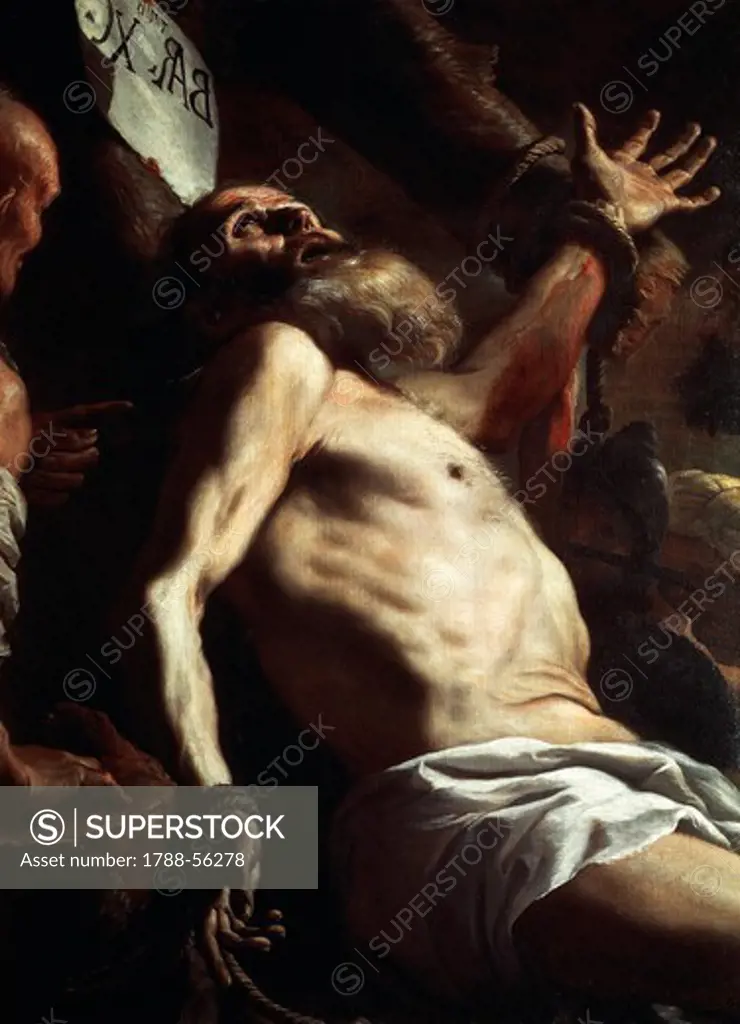 Martyrdom of St Peter, by Mattia Preti (1613-1699), painting.