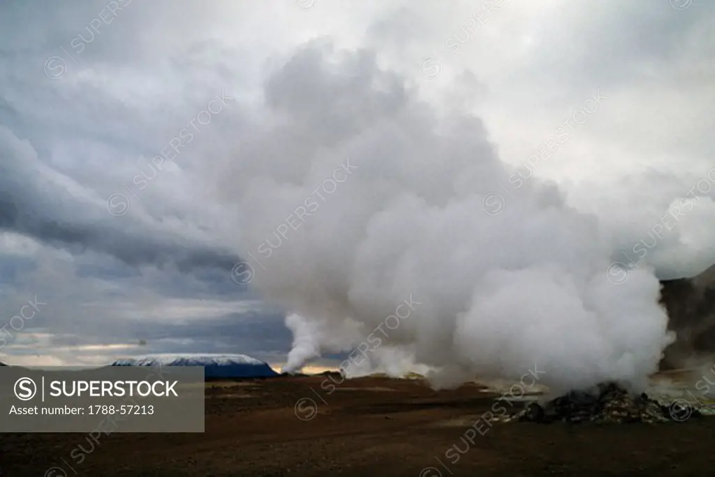 Solfatare, volcanic region of Namaskard, Iceland.