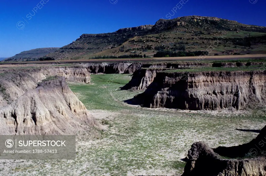 Effects of rock erosion, Lesotho.