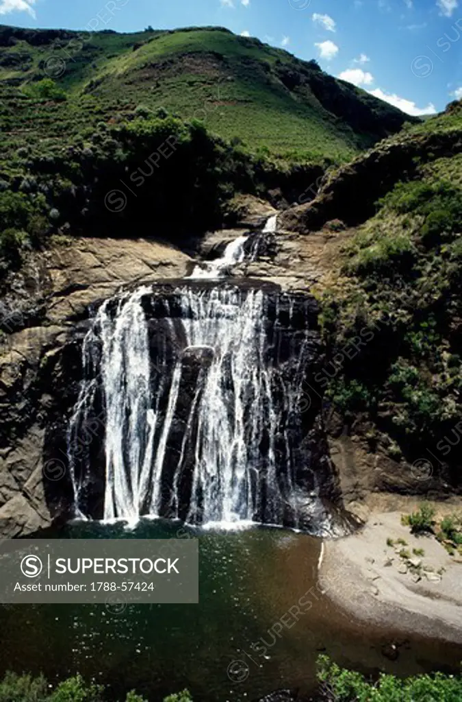 Qiloane Falls, Maseru district, Lesotho.