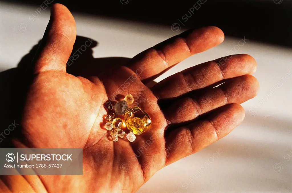 Diamonds from Lesotho, Africa.
