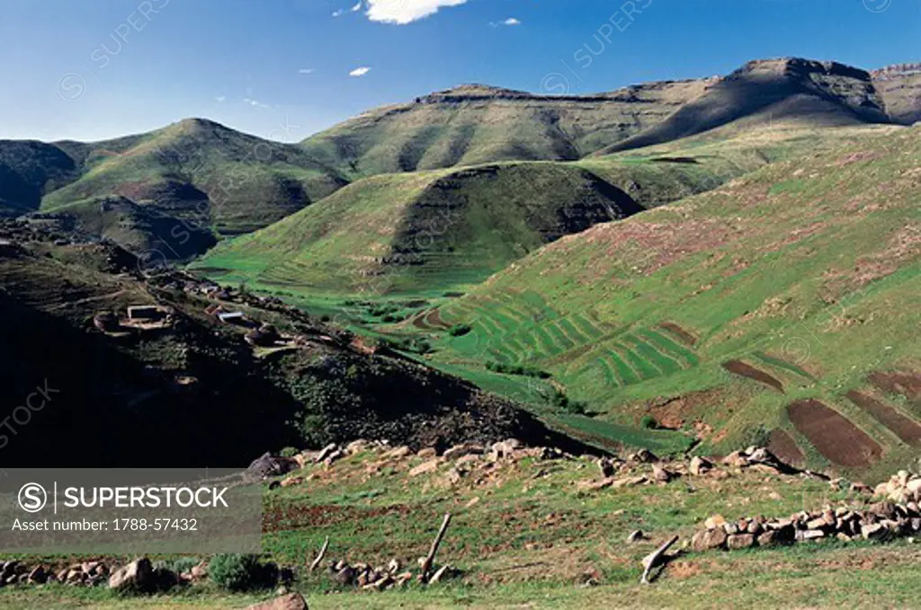Plateau in the Thaba Tseka district, Lesotho.