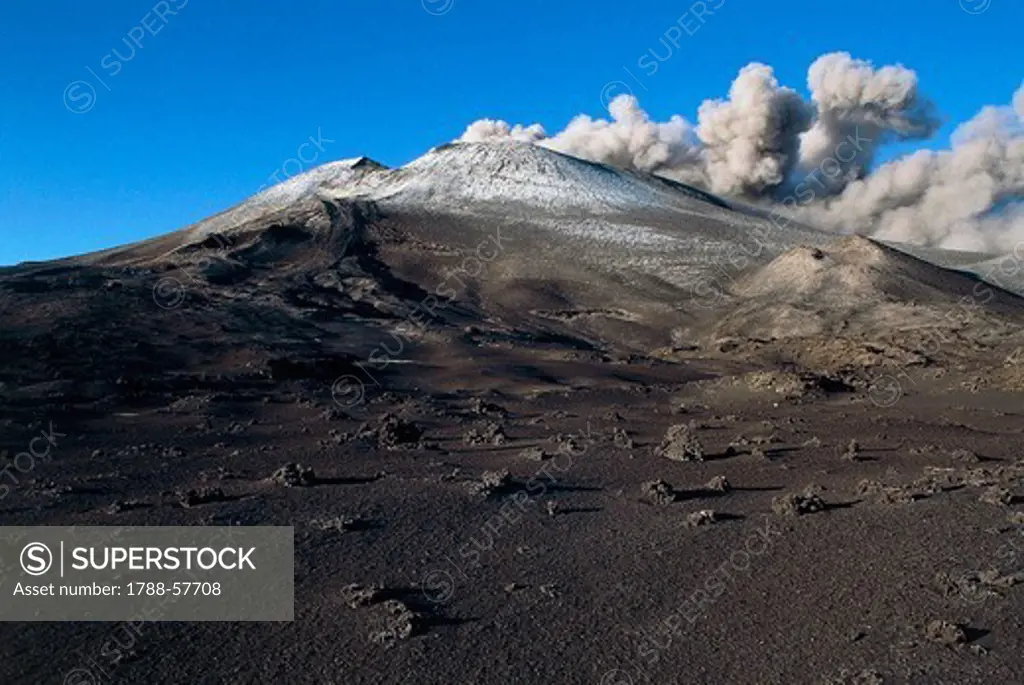 Fumaroles, Mount Etna, Sicily, Italy.