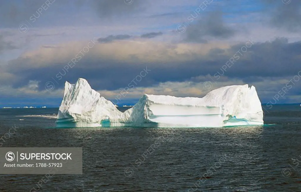 Iceberg in Disko Bay, Qaasuitsup, Greenland.