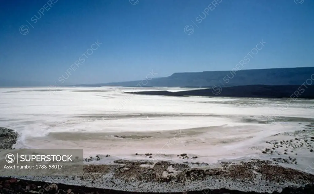 Salt deposits from the Kobar Sink, basin in the Denakil Plain, Ethiopia.