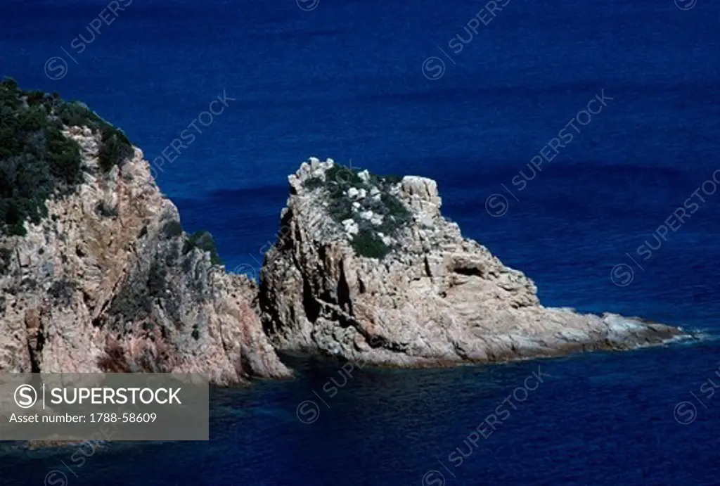 Coast, Capo Teulada, Sardinia, Italy.