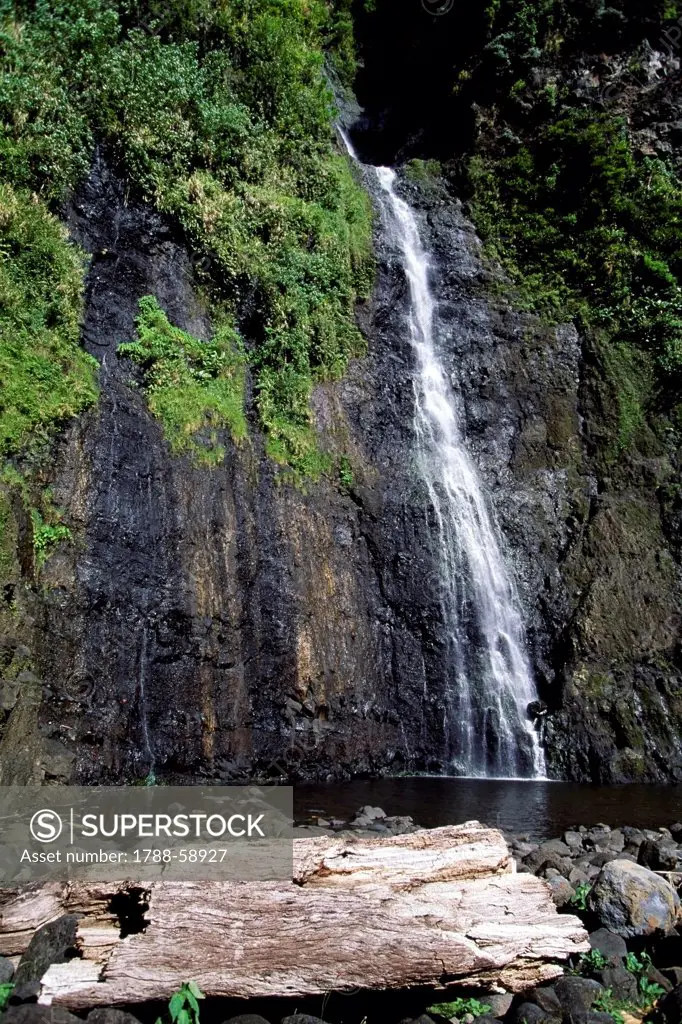 Faarumai Waterfalls, Tahiti, Society Islands, French Polynesia (overseas territory of the French Republic).