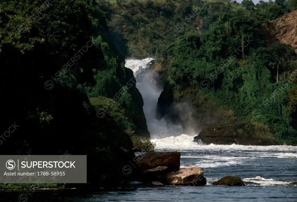 Murchison Falls formed by the White Nile, Uganda.