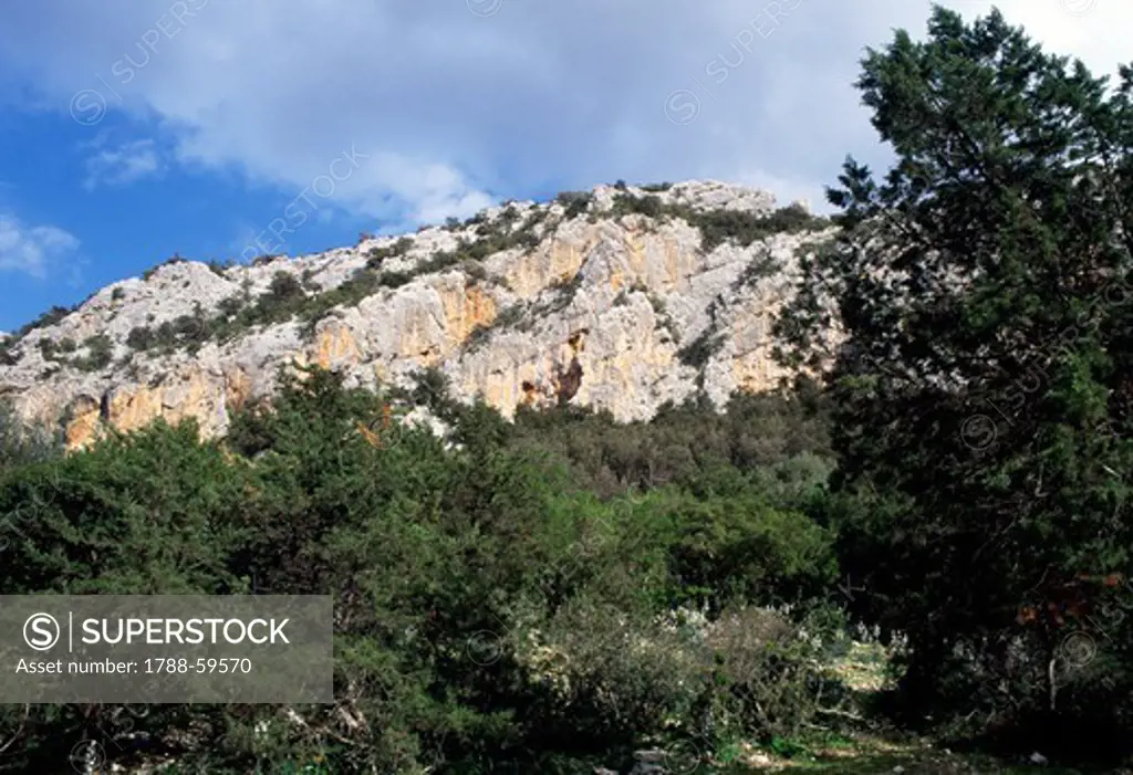 Rocky cliffs, Lanaittu Valley, Sardinia, Italy.