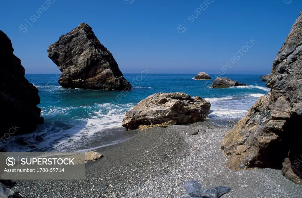 Stack off the coast of Cetraro Marina, Calabria, Italy.