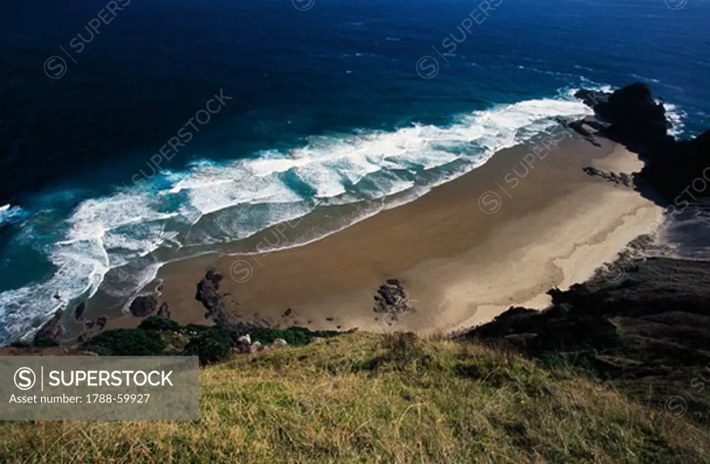Cape Reinga Beach, North Island, Northland, New Zealand.