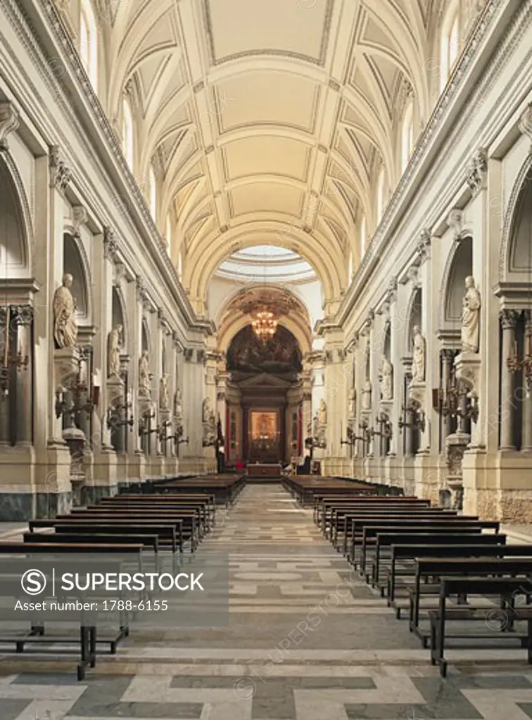 Interiors of a church, Palermo, Sicily, Italy