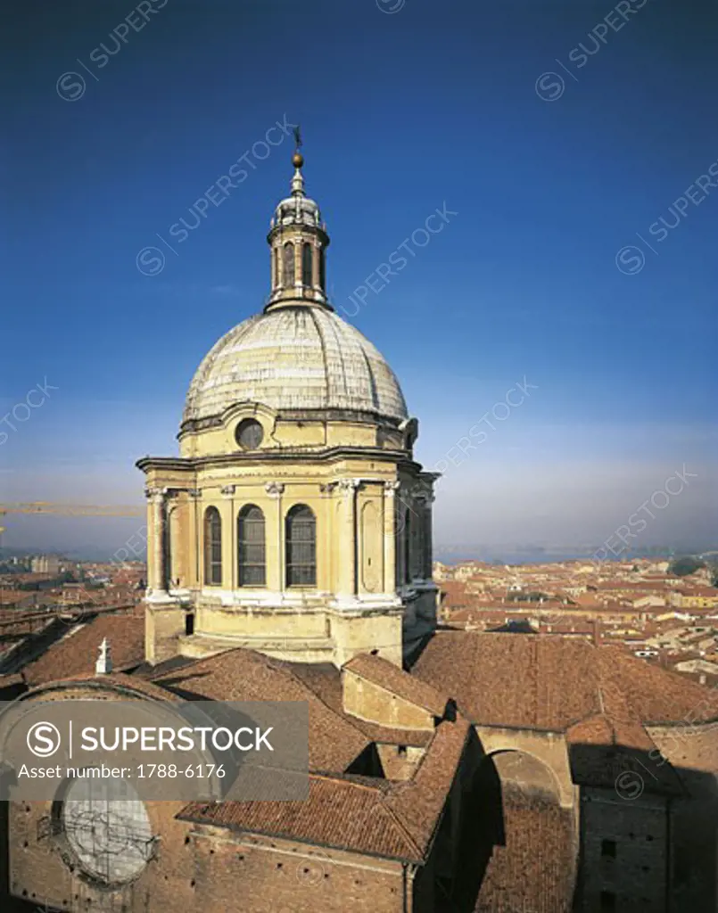 High section view of a basilica, Basilica Di Sant'Andrea, Mantua, Lombardy, Italy