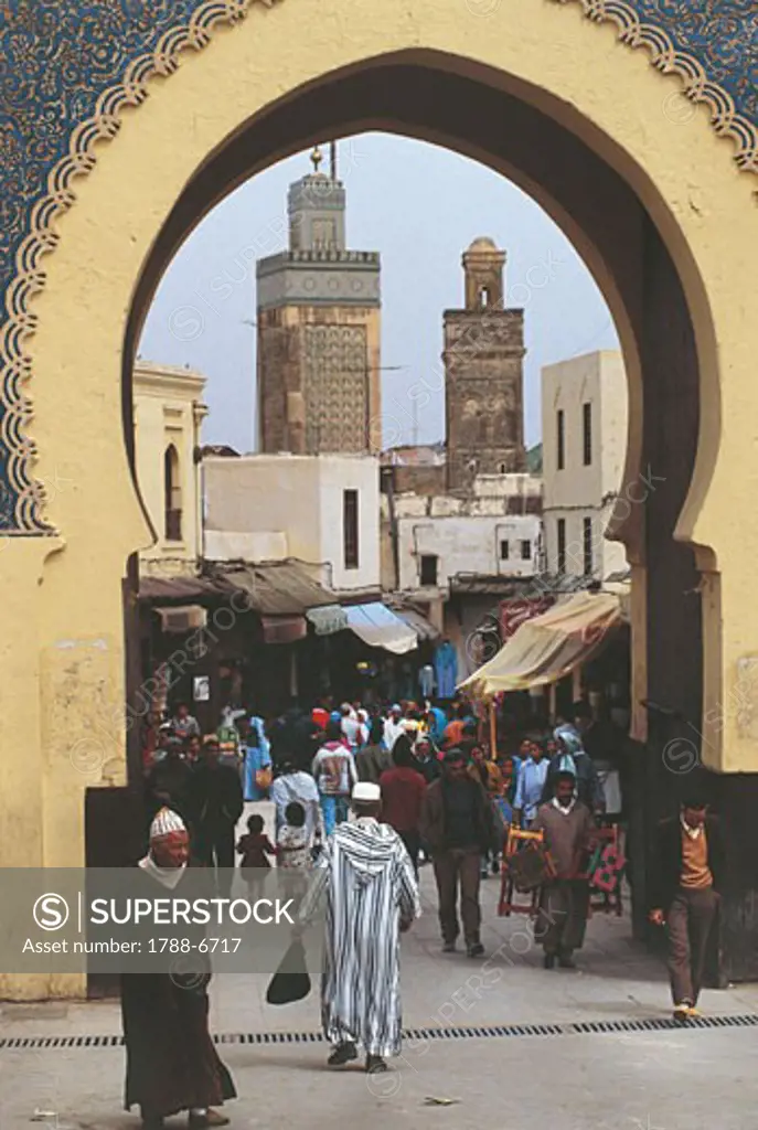 Morocco - Fez - Medersa Bou Inania's minaret - Sidi Lezzaz Mosque