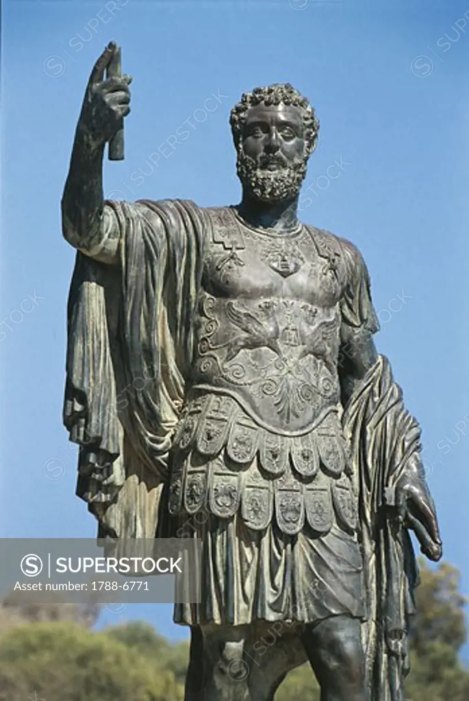 Libya - Tripolitania - Leptis Magna. UNESCO World Heritage List, 1982. Leptis native Septimius Severus, AD 193-211. Bronze.