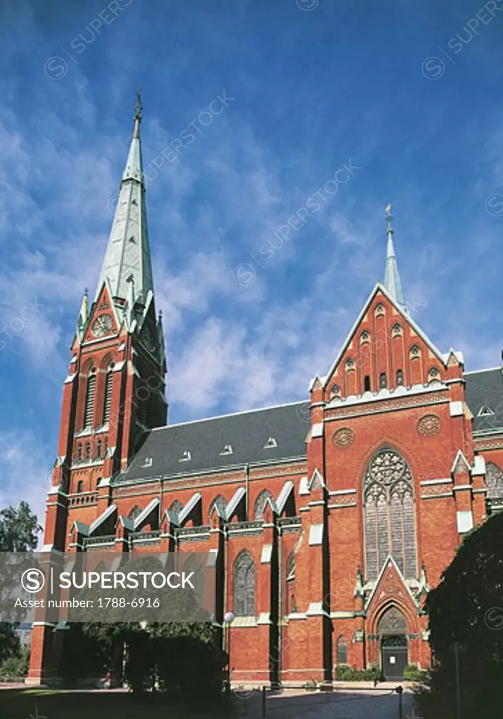 Facade of a building, Johannes kirks, Stockholm, Sweden