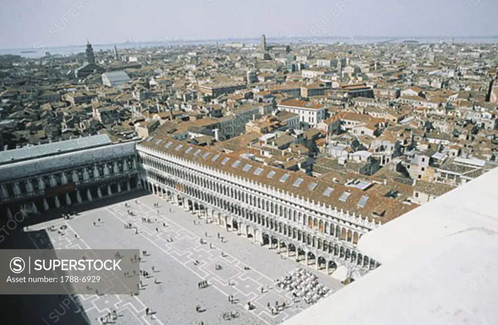 Italy - Veneto Region - Venice - St. Mark's Square as seen from the Basilica bell tower
