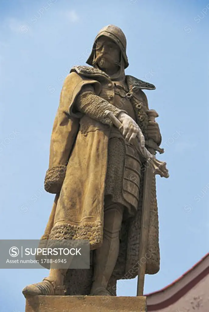 Czech Republic - Bohemia - Tabor. Monument in Jan Hus' (1371-1415)memory