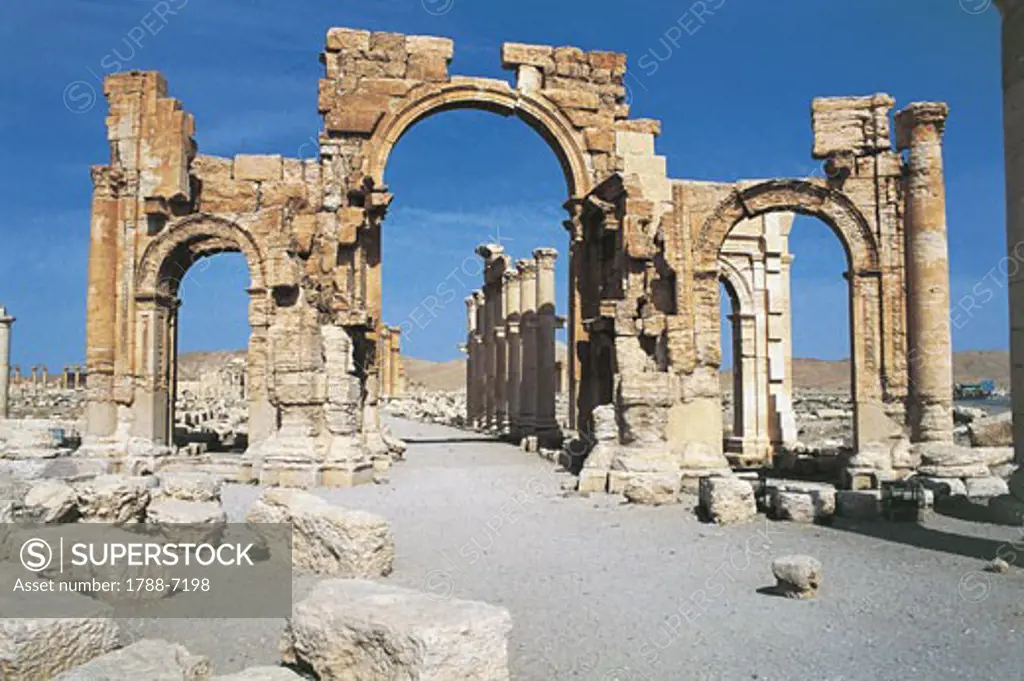 Old ruins of a building, Palmyra, Syria