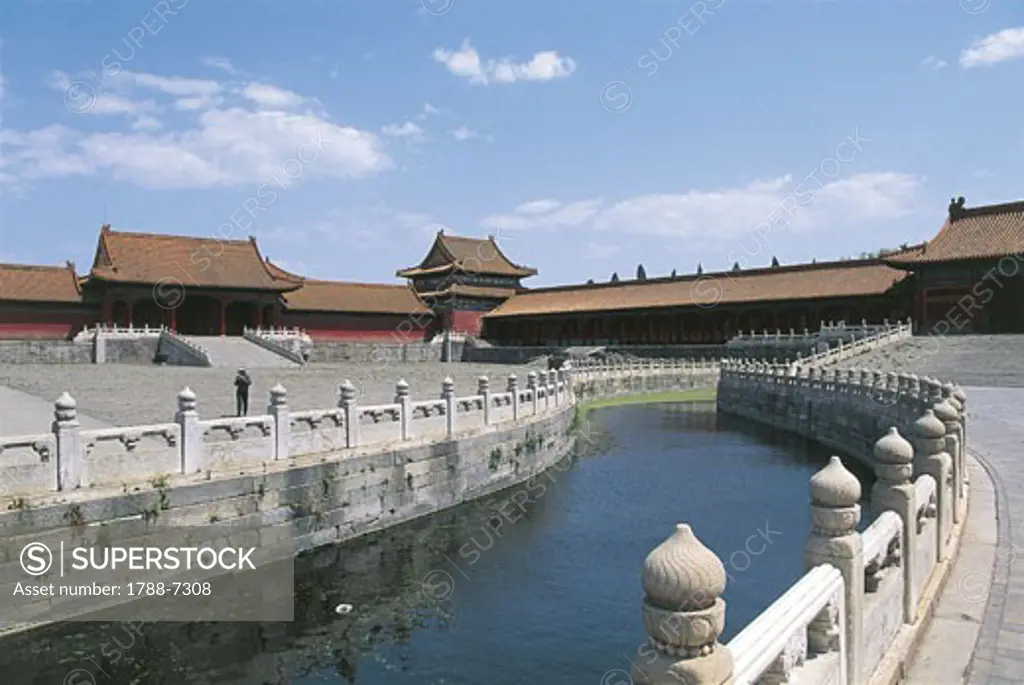 China - Beijing. Forbidden City. Golden Water River at Imperial Palace (UNESCO World Heritage List, 1987)