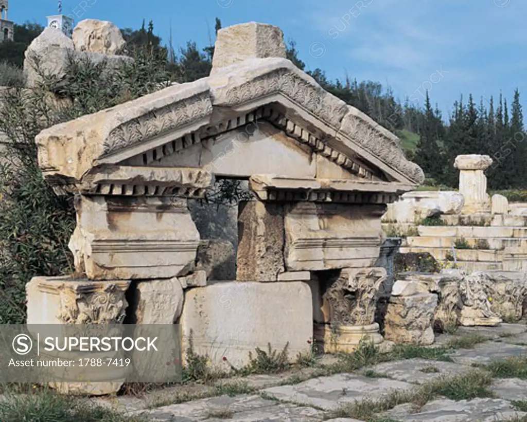 Old ruins of a building, Sanctuary Of Demeter, Eleusis, Attica, Greece